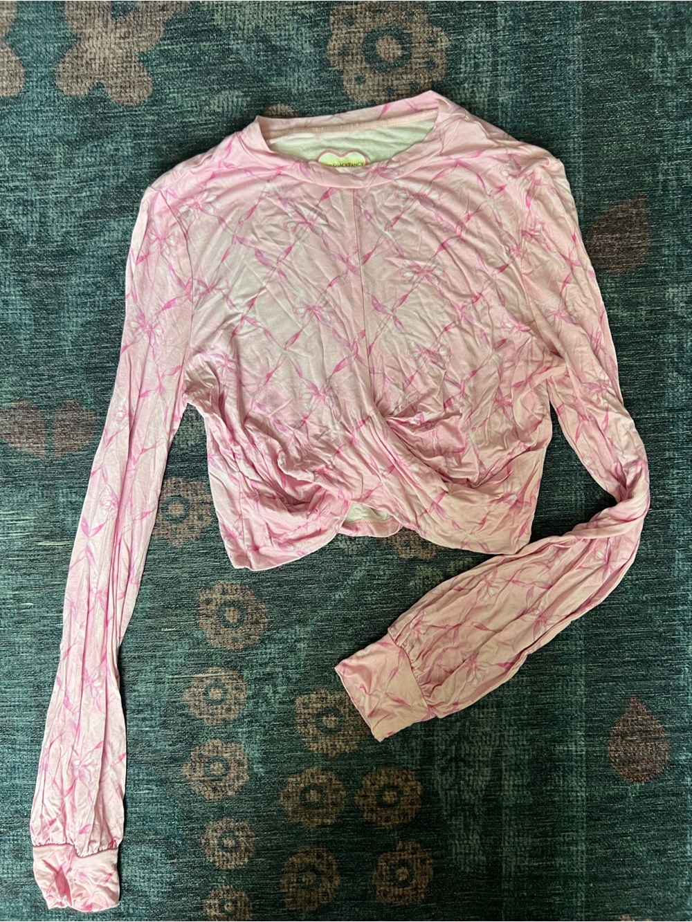LoveShackFancy x Beach Riot Marley long-sleeve crop top